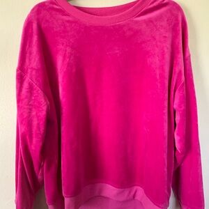 Vibrant Velvet Pink Sweatshirt & Sweatpants